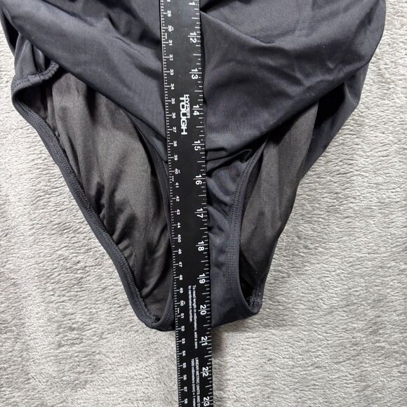 Victoria Secret Unforgettable One Piece Swimsuit Halter Underwire Black 34B E105 - Picture 8 of 10